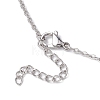 Non-Tarnish 3Pcs 3 Styles 304 Stainless Steel Cable Chain Macrame Pouch Empty Stone Holder Necklace Making NJEW-JN04973-5