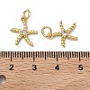 Brass Micro Pave Clear Cubic Zirconia Pendants KK-H256-14G-3
