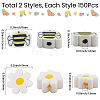 300Pcs 2 Styles Handmade Polymer Clay Beads CLAY-SC0002-95-2
