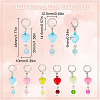 30Pcs 6 Colors Heart Glass Locking Stitch Markers HJEW-SC00093-2