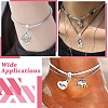80Pcs 8 Style Alloy European Dangle Charms PALLOY-CJ00192-7