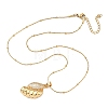 304 Stainless Steel Micro Pave Clear Cubic Zirconia Pendant Necklaces for Women LS-NJEW-Z103-01G-03-4