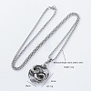 Vintage Gothic 304 Stainless Steel Intertwined Double Snake Pendant Box Chain Necklaces for Men HY8328-5