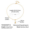 304 Stainless Steel Teardrop Pendant Lariat Necklaces for Women IX0510-1-2