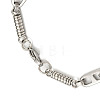 Non-Tarnish 304 Stainless Steel Column & Oval Link Chain Bracelet BJEW-B078-38P-3