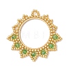 Glass Seed Beaded Flower Pendants PALLOY-MZ01237-02-1