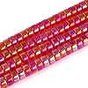 AB Color Plated Transparent Glass Beads Strands LS-GLAA-T026-4x8mm-T10-1