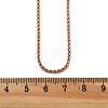 Brass Rolo Chains Necklaces for Women NJEW-D302-22RG-4