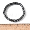 Non-magnetic Synthetic Hematite Stretch Bracelets for Men Women BJEW-G783-02-5