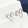 Non-Tarnish 304 Stainless Steel Heart Stud Earrings for Women EJEW-F300-09P-6