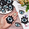 16Pcs 2 Styles Evil Eye Cotton Embroidery Iron on Clothing Patches DIY-NB0010-16-3
