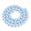 Baking Painted Pearlized Glass Pearl Bead Strands HY-N002-8mm-A05-3