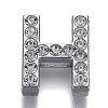 Alloy Letter Slide Charms RB-F034-01H-P-RS-1