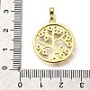 Rack Plating Brass Micro Pave Cubic Zirconia Pendants KK-L226-051G-04-3