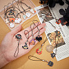18Pcs 18 Styles Cell Phone Strap Charm Halloween Enamel Charm Hanging Keychain for Women AJEW-CP0005-59-3