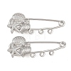 Shell Shape 304 Stainless Steel Safety Pins Brooch Findings SA-CBA098D-16J-P03-1
