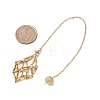 Stainless Steel Braided Chain Macrame Pouch Empty Stone Holder Dowsing Pendulums PALLOY-JF02737-03-3