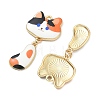 Printed Alloy Pendants ENAM-K076-45G-07-2