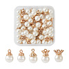 Craftdady 50Pcs 5 Styles Resin Imitation Pearl Pendants FIND-CD0001-32-10