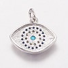 Brass Cubic Zirconia Pendants KK-P134-31P-2