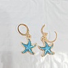 Ocean Theme Alloy Enamel Star Leverback Earrings FS-WG4EEAF-03-1