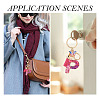 Alloy Resin Butterfly Keychains KEYC-TADJ0002-02G-P-7