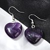 Natural Amethyst Dangle Earrings EJEW-E218-06P-2