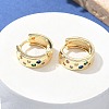 Brass Micro Pave Cubic Zirconia Hoop Earrings EJEW-H152-01D-G-2