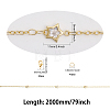 DIY Clear Cubic Zirconia Star Link Chain Bracelet Necklace Making Kit DIY-CA0005-49-2