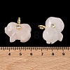 Natural Rose Quartz Carved Pendants GG-CBA105B-03J-G-3
