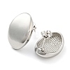 Rack Plating Brass Oval Stud Earrings EJEW-P242-07P-2