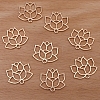 Alloy Hollow Lotus Flower Links Connector Charms PW-WG102FB-03-1