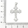 Brass Micro Pave Clear Cubic Zirconia Pendants KK-G522-51P-01-3