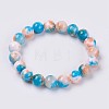 Natural Jade Beaded Stretch Bracelet BJEW-P214-10-6mm-1