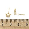 Brass Clear Cubic Zirconia Stud Earrings EJEW-Q014-13G-3