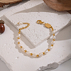 Natural Freshwater Pearl & Stainless Steel Beaded Bracelets for Women XK1851-3