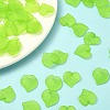 Transparent Frosted Acrylic Leaf Charms FACR-YW0001-06B-2