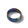 Titanium Steel Wide Band Finger Rings for Women Men RJEW-WH0009-13G-M-2