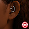 925 Sterling Silver Clear Cubic Zirconia Hoop Cartilage Earrings FS-WG5B1DD-04-1