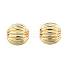 Brass Grooved Beads KK-N259-27B-3