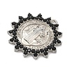 304 Stainless Steel & Rhinestone Pendants STAS-G371-09A-02P-2
