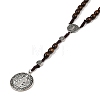 Wood Rosary Bead Necklaces FS-WG6BD27-03-2