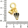 Brass Enamel Badminton European Dangle Charms KK-C087-11G-01-3