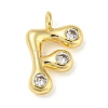 Rack Plating Brass Micro Pave Cubic Zirconia Pendants KK-A200-24G-F-1