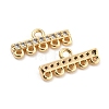 Brass Micro Cubic Zirconia Chandelier Components Links X-KK-Q789-47G-2