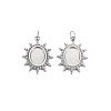 304 Stainless Steel Pendant Enamel Settings LS-STAS-N097-187P-1