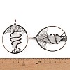 Natural Quartz Crystal Copper Wire Wrapped Big Pendants G-H359-06AB-2
