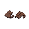 2-Hole Cat Shape Wood Buttons BUTT-Q046-06B-2