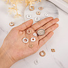 14pcs 14 style Brass Pendant Cabochon Settings & Cabochon Connector Settings FIND-BY0001-13-6