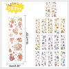 Globleland 18 Sheets 6 Style Waterproof PET Flower Pattern Self Adhesive Hot Stamping Stickers DIY-GL0003-93-2